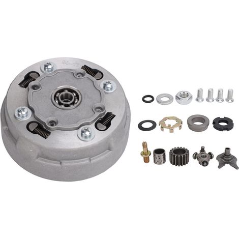 Gruppo frizione di lunga durata per motori di moto da fuoristrada, frizione di ricambio con ingranaggio di trasmissione a 17 denti, adatta per motori semiautomatici, ATV, go-kart, realizzata in metall