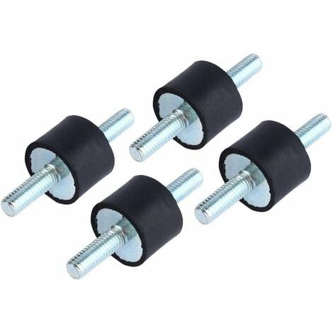 4pcs M6 Supports d'Isolation en Caoutchouc Anti-vibrations Montage d'Isolateur Amortisseur de Pompe à Compresseur d'Air avec Vis 20 x 15