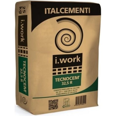 Set 10 pezzi cemento ii/b-l 32,5r tecnocem 25kg - italcementi