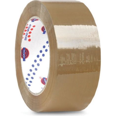 Rouleau Adhesif Havane Polypropylène - Forte Adherence - Compatible Devidoir - 48mm x 66m - Fermeture Cartons et Colis (1/2)
