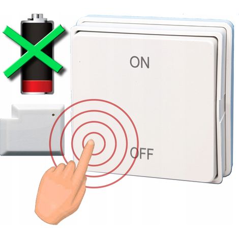 Control remoto por radio Kinetic Button 1P RF de 2,4 GHz para módulos RTX (sin pilas) (1/4)