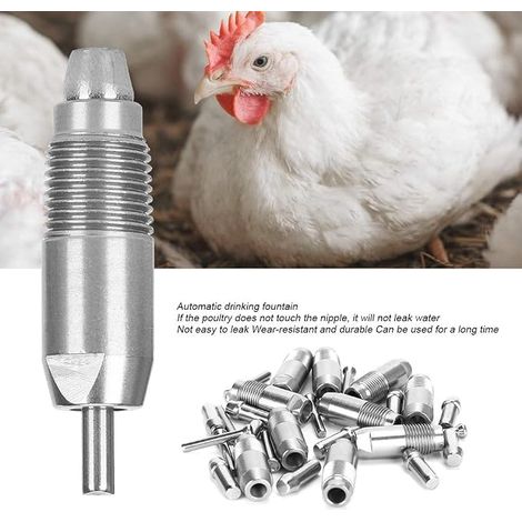 Chicken Water Nipples Automatic Drinker Chick Dispenser Drink (1/4)