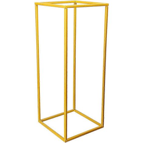 Magnifique vase rectangulaire moderne sur pied, support géométrique pour mariage, 60 cm, doré