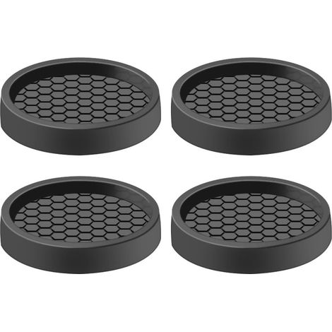 (4 Pièces) 5cm Patin Antidérapant en Caoutchouc, Protection Pied de Chaise,Patins Antidérapants pour Lit Armoire Canapé Chaise Table(Noir Rond) (1/5)
