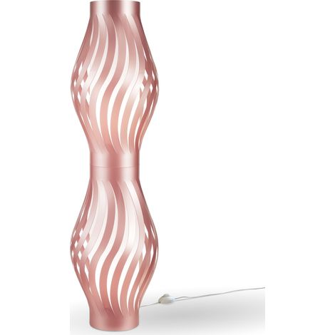 Piantana Moderna Helios Polilux ® Pink Metal 2 Luci E27 H123Cm (1/2)