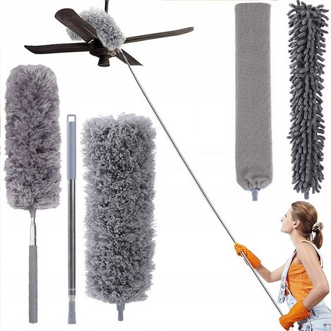STRADO Teleskop-Staubwedel 3-in-1 250 cm Bürstenset XXL