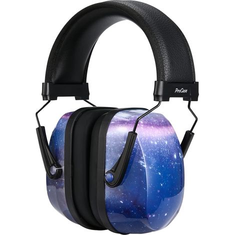 Casque Anti Bruit Enfant Bébé, Protection Auditive, Réglable Confortable, avec une Atténuation de SNR 34dB, Serre-tête Souple- Etoile Bleu (1/5)