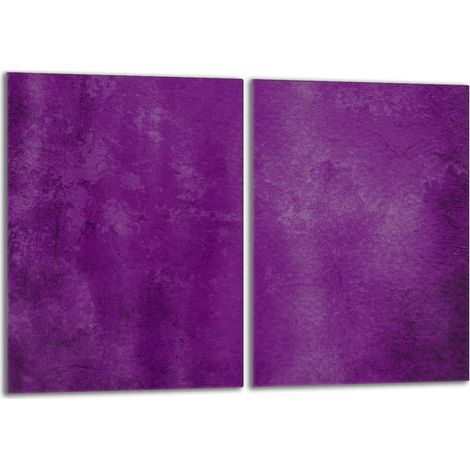 Plaque de protection en verre pour poêle 2x40x52 Violet (1/5)