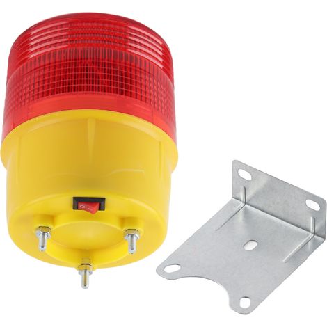 Ortviai Feu de signalisation d'urgence solaire LED rouge pour route, bateau – 1 unité, étanche, autonomie 60 h (1/5)