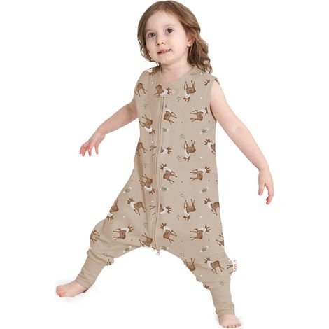 Sac de Couchage pour Bébé, 0.5 Tog Gigoteuse D'été à Pieds sans Manches pour Fille Garçon, Turbulette 100% Coton (1/5)