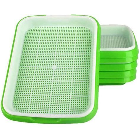 Germoir pour Graines à Germer – 6 Plateaux de Germination avec Étagère en Plastique Solide, Bacs à Semis pour Pousses et Micro-Pousses (1/5)