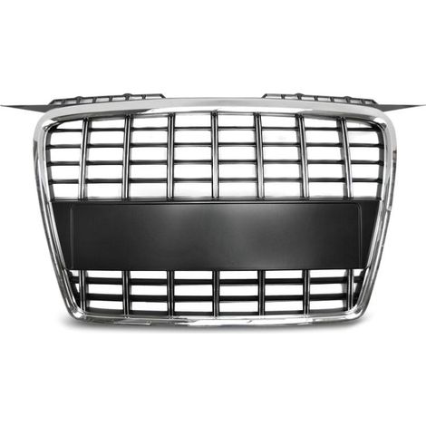 Calandre pour Audi A3 8P de 2005 a 2008 Look Sport Chrome et Noir-28648318 (1/3)