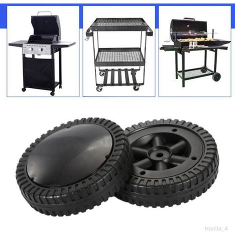 Roues - 15 cm x 4 cm - Pour Barbecue Et Outils De Jardin - 2 Pièces (1/4)