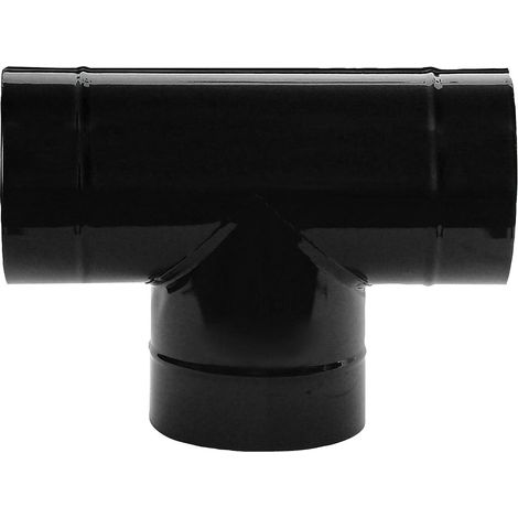 Schwarz glasiertes Heizungskanal 200 mm 90°