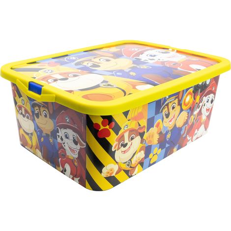 Boîte de Rangement Enfant avec Couvercle Click 13 Litres - Organisateur Jouets Plastique Résistant pour Chambre (1/5)