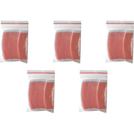 180 bandes adhésives double face Duo-Tac imperméables à forte tenue pour toupets et perruques à dentelle, forme C (1/5)