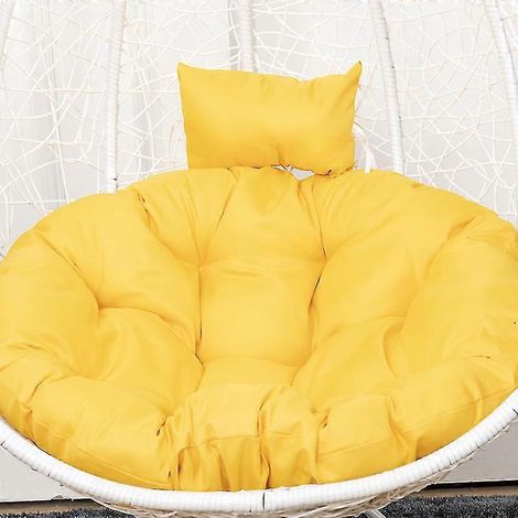 Coussin moelleux pour fauteuil suspendu, chaise berçante, jaune, 120 cm (1/4)