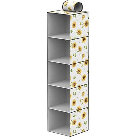 Trade Shop - 5-lagiger Kleiderschrank-Organizer, Hängeregal, Aufbewahrungsregal, 30 x 30 x 100 - (1/2)