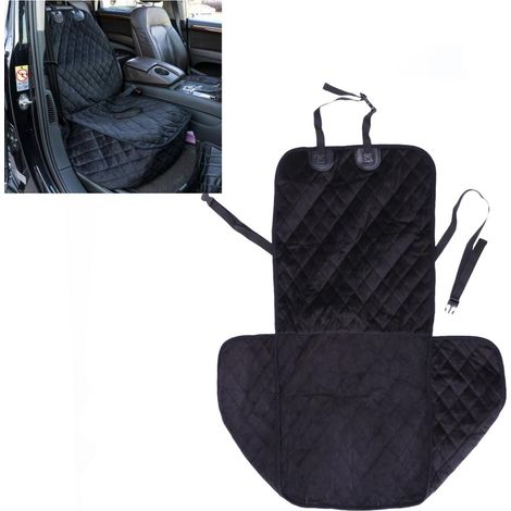 Housse Siège Voiture Chien Rembourrée Peluche Courte Antidérapante Protection Siège pour Voiture Camion SUV avec Sangles Réglables pour Animaux (1/5)