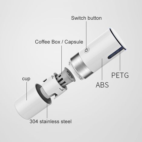 Machine à expresso portable USB, cafetière de voyage compacte (1/5)