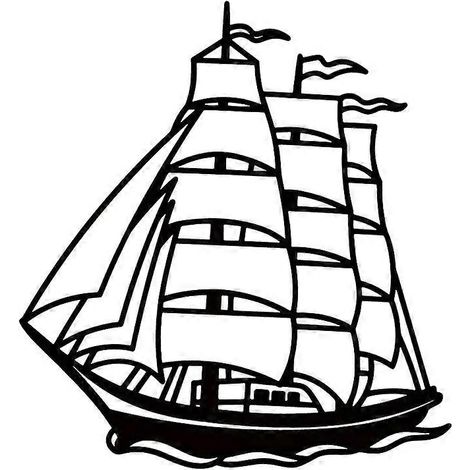 Décoration murale en métal : voilier, imitation de bateau ancien, plaque en métal avec motif de voilier, décoration murale maritime en métal, idée cadeau à suspendre - JBMEDIA (1/4)