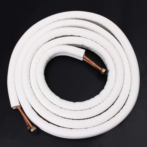 Tuyau En Cuivre Isolé 1/4 '' 3/8 '' Climatiseur Tuyaux Raccords Paire Tube De Bobine - 2M (1/4)