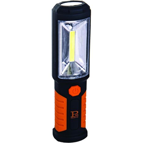 TORCIA A LED COB 3W LAMPADA 280 LUMEN AD ALTA EFFICIENZA AUTONOMIA 3h MAGNETICA