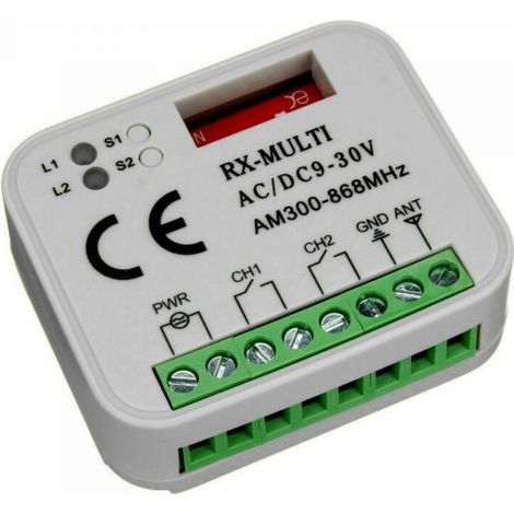 RICEVENTE UNIVERSALE RADIO RICEVITORE TELECOMANDI MULTI RX 12-30V 300 o 868 Mhz (1/5)