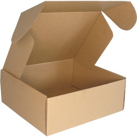 250×200×100mm Postal Boxes for Small Parcels Corrugated Cardboard Boxes for Shipping, Brown Postal Shipping Box for Small Business, Gift Storage or Packing (10 Pcs) (1/5)