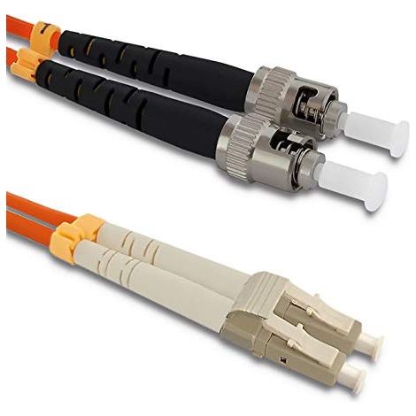 Cordon de brassage fibre optique Qoltec LC/UPC - ST/UPC Multimode 50/125 OM2 Duplex 2 m