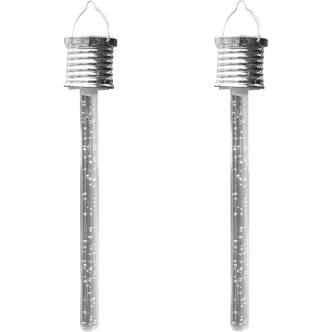 Lot de 2 lampes solaires LED en acrylique suspendues pour extérieur, étanches, petit lustre (1/5)