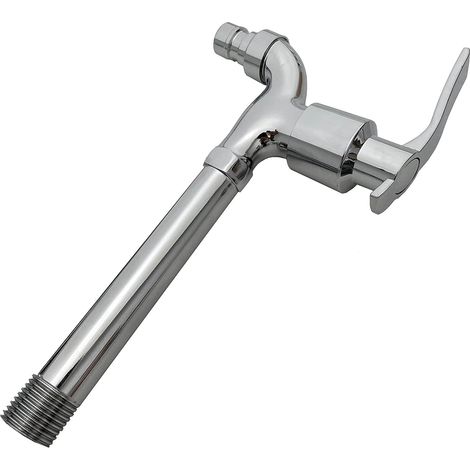 Robinet mural en laiton chromé 19,5 cm avec adaptateur 1/2" pour évier et jardin usage intérieur extérieur/p (1/3)