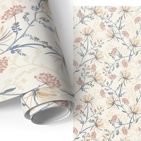 Klebefolie für Möbel - Möbelfolie - Selbstklebende - für Küche - Küchenfronten - Küchenschränke - Blumenmuster 65x130 cm
