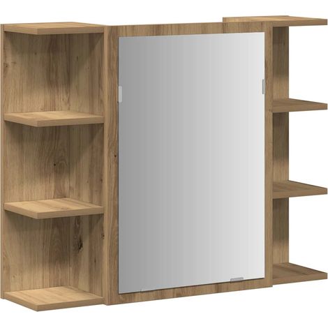 Bathroom Mirror Cabinet Artisan Oak 80x20.5x64 cm Engineered Wood vidaXL
