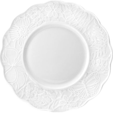 Fade set 6 piatti frutta Arianna porcellana bianca rilievo 21 cm (1/3)