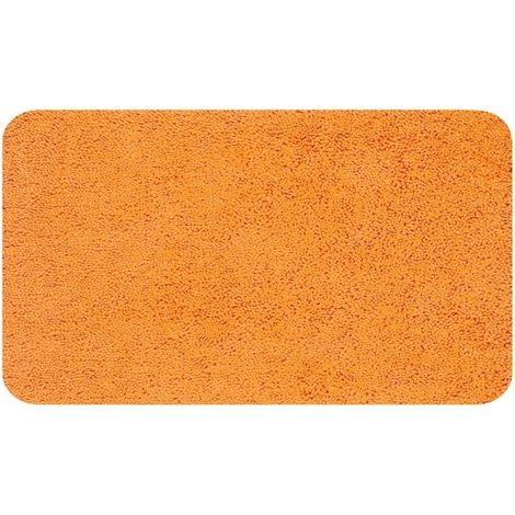 Alfombra de baño de microfibra HIGHLAND 70x120cm Naranja Spirella