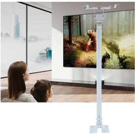 Support mural pour projecteur, tube carré, 60 cm-120 cm (1/5)