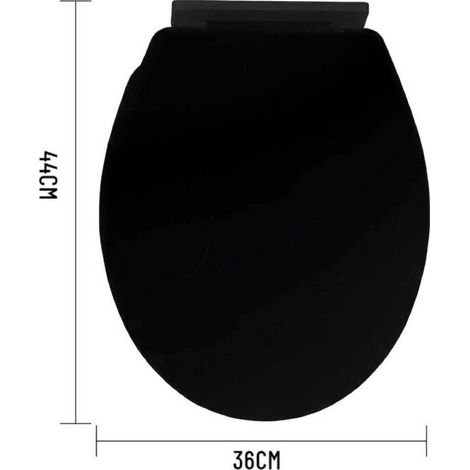 Trade Shop - UNIVERSAL-STANDARD-TOILETTENSITZ AUS SUPERWIDERSTANDSFÄHIGEM KUNSTSTOFF 44X36CM SCHWARZE FARBE -