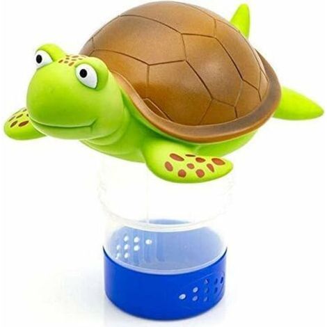 Pr Premium Dispensador flotante de cloro para mascotas para tabletas químicas, se adapta a soportes de bromo de pestañas de 3" (tortuga) (1/5)