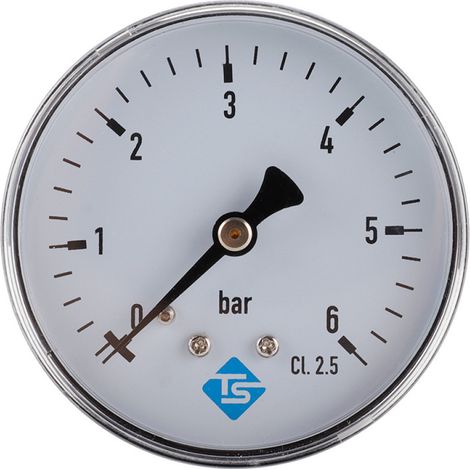 Druckmesser 0-6 bar, NPT 1/4" Gewinde, für Wasser, Flüssigkeiten, Kraftstoff, Öl, Luft, hochpräzise (1/5)