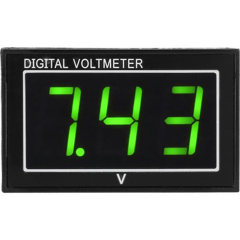 Voltmètre numérique étanche à affichage LED 0,56 pouce (2,5-30 V, vert), 1 pièce (1/5)