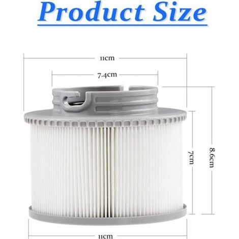 3-teiliges Filterset für Mspa FD2089, wiederverwendbare Filterkartusche für Spa Lite, kompatibel mit allen Mspa-Modellen (1/4)