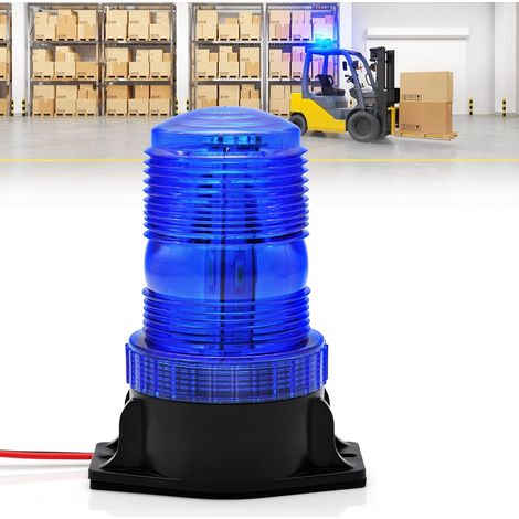 Luz LED de advertencia de 10-110 V para carretilla elevadora, lámpara azul giratoria LED para coche o camión (1/5)
