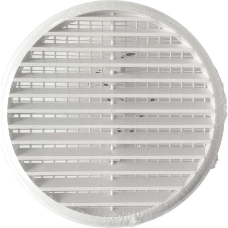 Grille d'aération avec ressorts + moustiquaire, 155 mm pour tube 80 à 125 mm - First Plast (1/3)