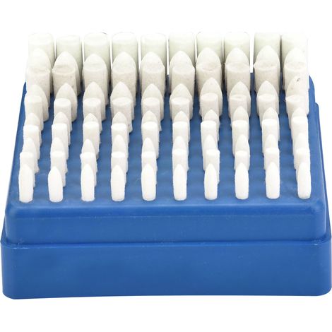 Ortviai Tête de polissage en feutre de laine pour outil rotatif – 100 pièces, tige 3 mm, diamètres 4 à 10 mm (1/5)
