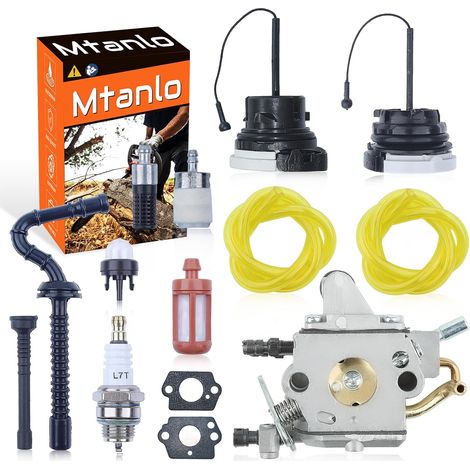 Pour Stihl MS192 MS192T MS192TC Pour tronçonneuse, kit de carburateur, 1137 120 0651, Remplacer pour Zama pour C1Q-S258 (1/5)