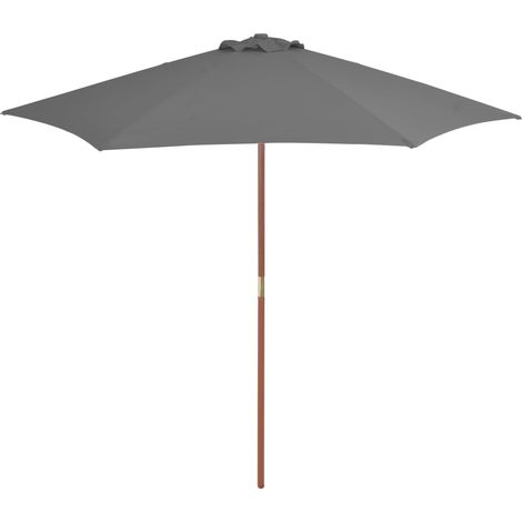 Sombrilla de exterior con palo de madera 270 cm antracita 020008246 (1/5)