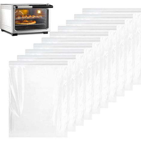 Lot de 10 sacs de nettoyage pour grille de quatre sans frottement, dégraissants et sacs de lavage, réutilisables, pour cuisinière, barbecue, micro-ondes, grille-, cuisine, pâtisserie (1/5)