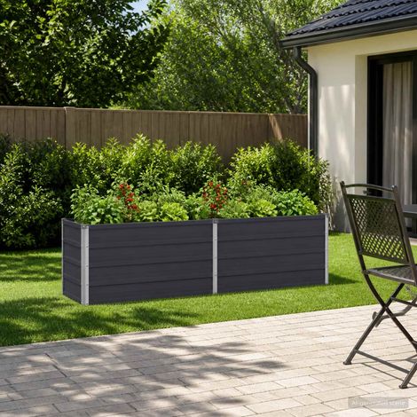 vidaXL Cama de Jardín Elevada Gris antracita 160 x 40 x 55 cm (1/5)