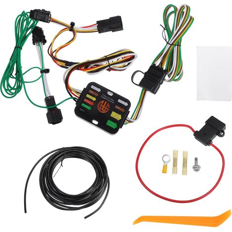 Kit De Faisceau De Câblage De Remorque 4 Broches Pour Véhicule, Pour 2010-2018 Noir, 1 Ensemble (1/5)